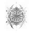 roman numerals tattoo design idea