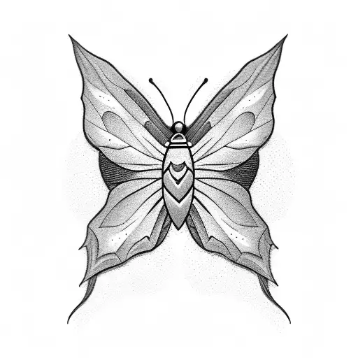 moth and semi colon tattoo design idea