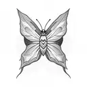 moth and semi colon tattoo design idea