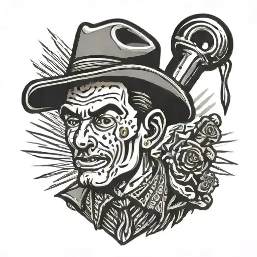 low brow diamond driller tattoo design idea