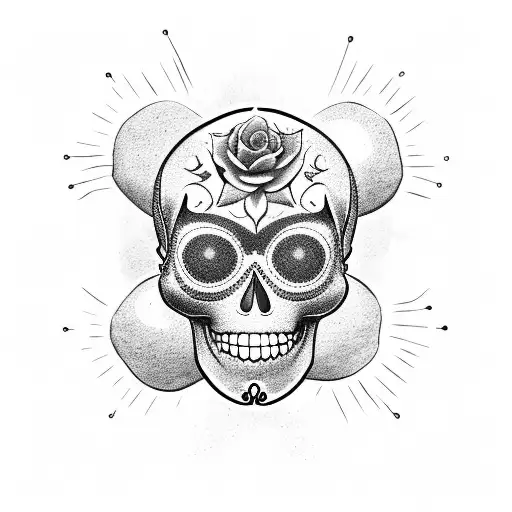 dexter's laboratory sugar skull tattoo design idea