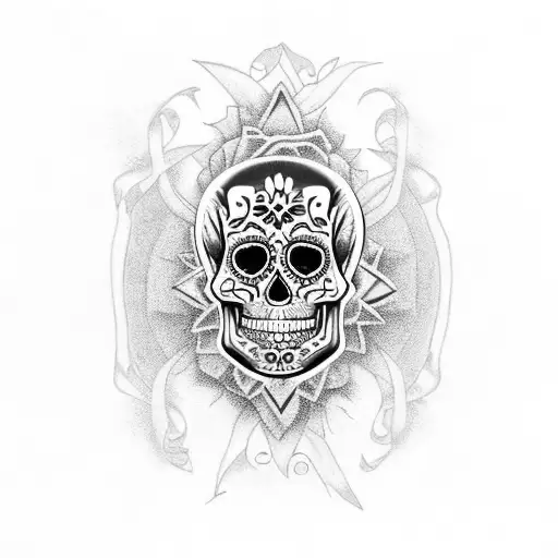 dexter sugar skull tattoo design idea