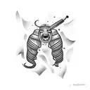 muscle man with scorpio tail tattoo design idea