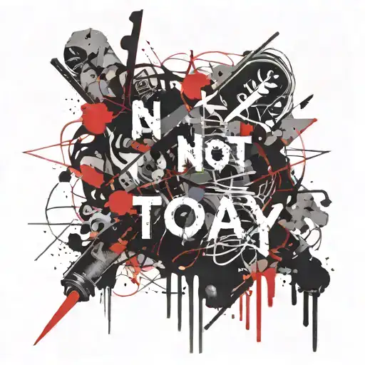 not today written tattoo design idea