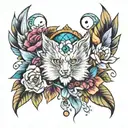 crystal tattoo design idea