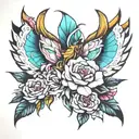 crystal tattoo design idea