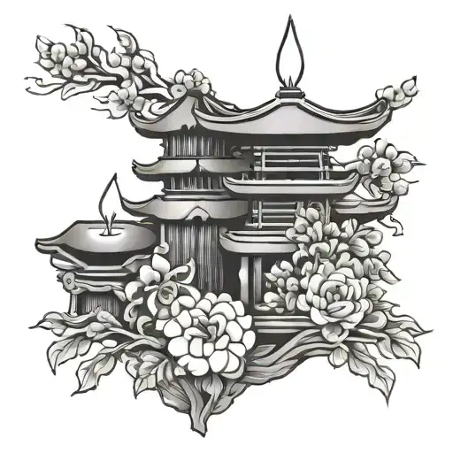 trading japanese candle bars tattoo design idea