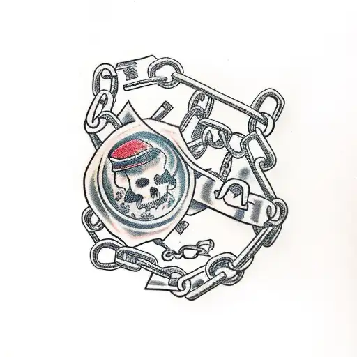 closed book with chains tattoo design idea