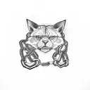 closed book with chains tattoo design idea