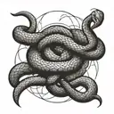 snake wrapping around a birthday date tattoo design idea