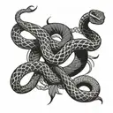 snake wrapping around a birthday date tattoo design idea