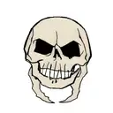 skull grabed by a hand tattoo design idea