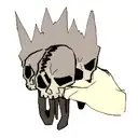 skull grabed by a hand tattoo design idea