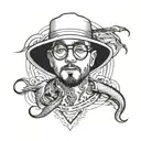 mac miller swimming in circles intertwined within tattoo design idea