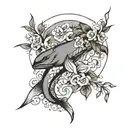 mac miller swimming in circles intertwined within tattoo design idea