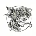 mac miller swimming in circles intertwined within tattoo design idea