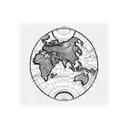 world map, searching, lonely  tattoo design idea