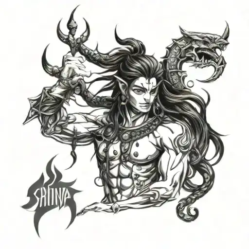 shiva final fantasy 8  tattoo design idea