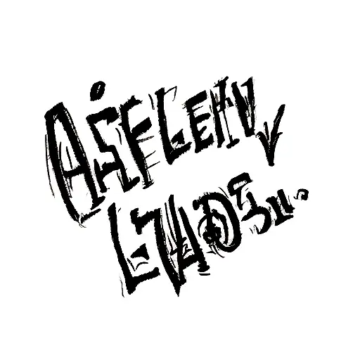 A bold font tattoo of the word 'Allison' surrounded by the word 'Lesley' tattoo design idea