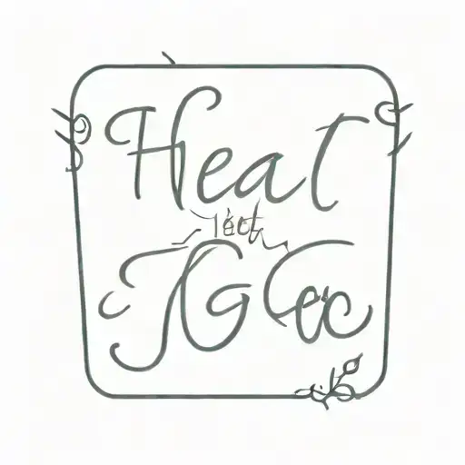 Heal Let it Go" written tattoo design idea