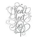 Heal Let it Go" written tattoo design idea