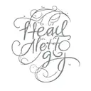 Heal Let it Go" written tattoo design idea