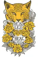 Heal Let it Go" written tattoo design idea