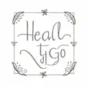 Heal Let it Go" written tattoo design idea