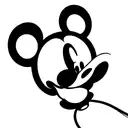 Mickey Mouse lilies tattoo design idea