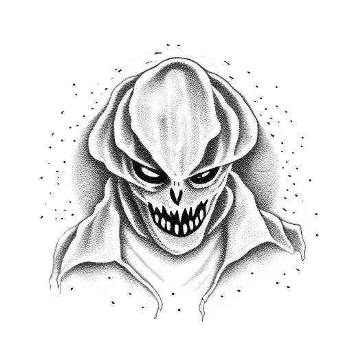 Ghostface from scream as a scarecrow  tattoo design idea
