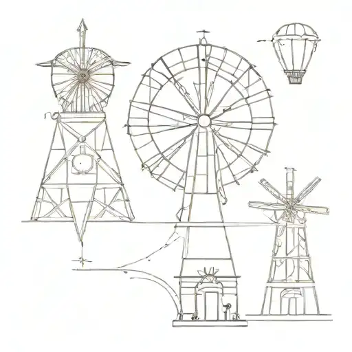 moulin rouge windmil tattoo design idea