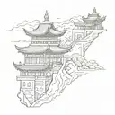 wall of china tattoo design idea