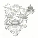 wall of china tattoo design idea