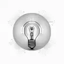 light bulb with letter a inside of it tattoo design idea