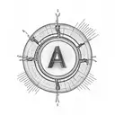 light bulb with letter a inside of it tattoo design idea