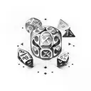 Dice tattoo design idea