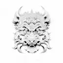 Foo Dog tattoo design idea