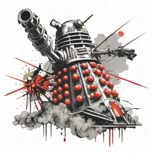dalek  firing a laser tattoo design idea