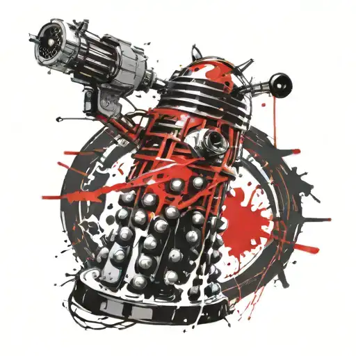 dalek  firing a laser tattoo design idea