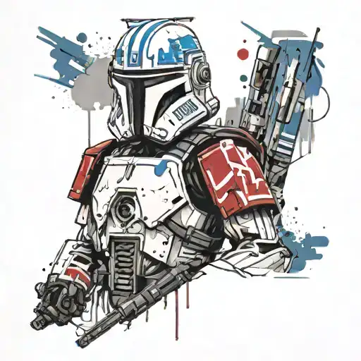 Captain Rex Starwars Tattoo Idea head tattoo design idea