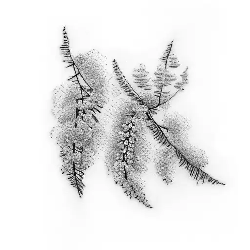 Wisteria Flower tattoo design idea