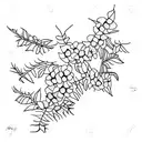 Wisteria Flower tattoo design idea