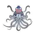 navy squid firefighter tattoo design idea
