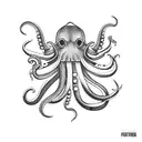 navy squid firefighter tattoo design idea