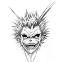 ryuk from death note tattoo design idea