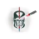 barber's razor, hatchet, infinity symbol, paintbrush, piano,  mixed tattoo design idea