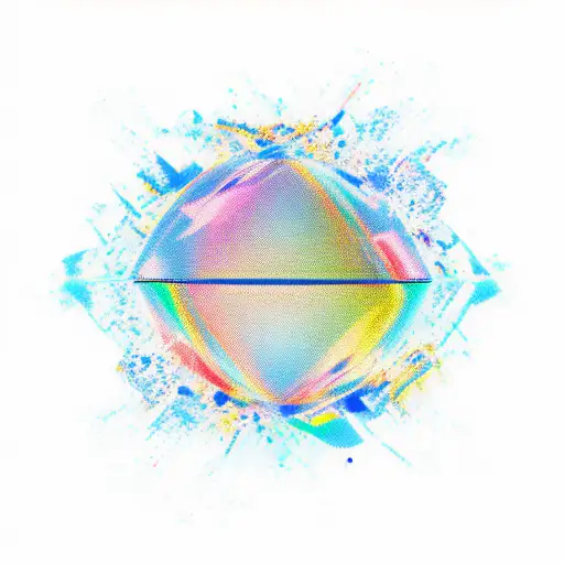 computer scheme blue abstraction  tattoo design idea