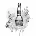 "hard liquor mixed with a bit of intellect" tattoo design idea