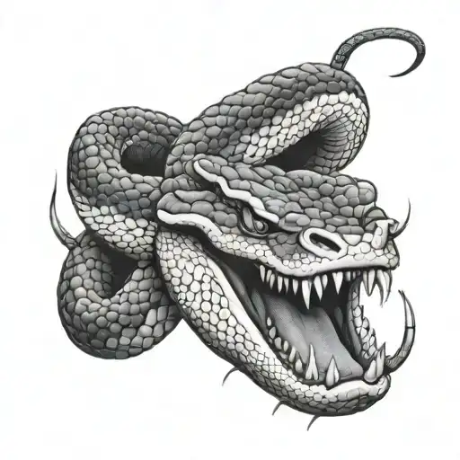 viper snake tattoo designs