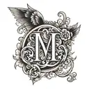 nf symbol incorporated tattoo design idea